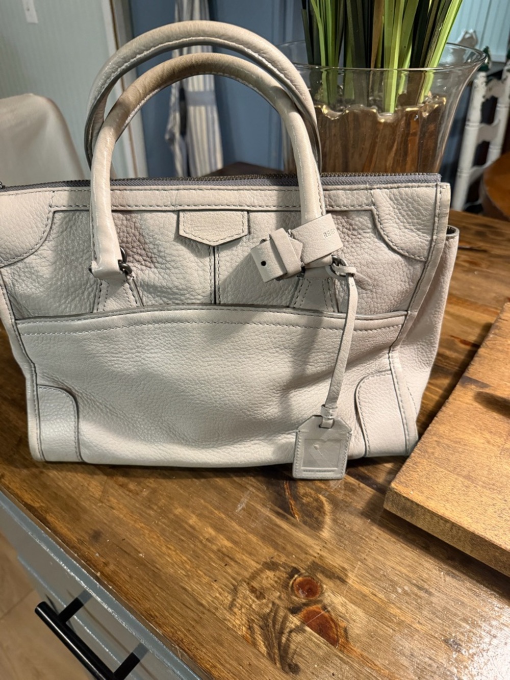 Reed Krakoff Light gray  Leather Top-Handle Satchel - Picture 4 of 7